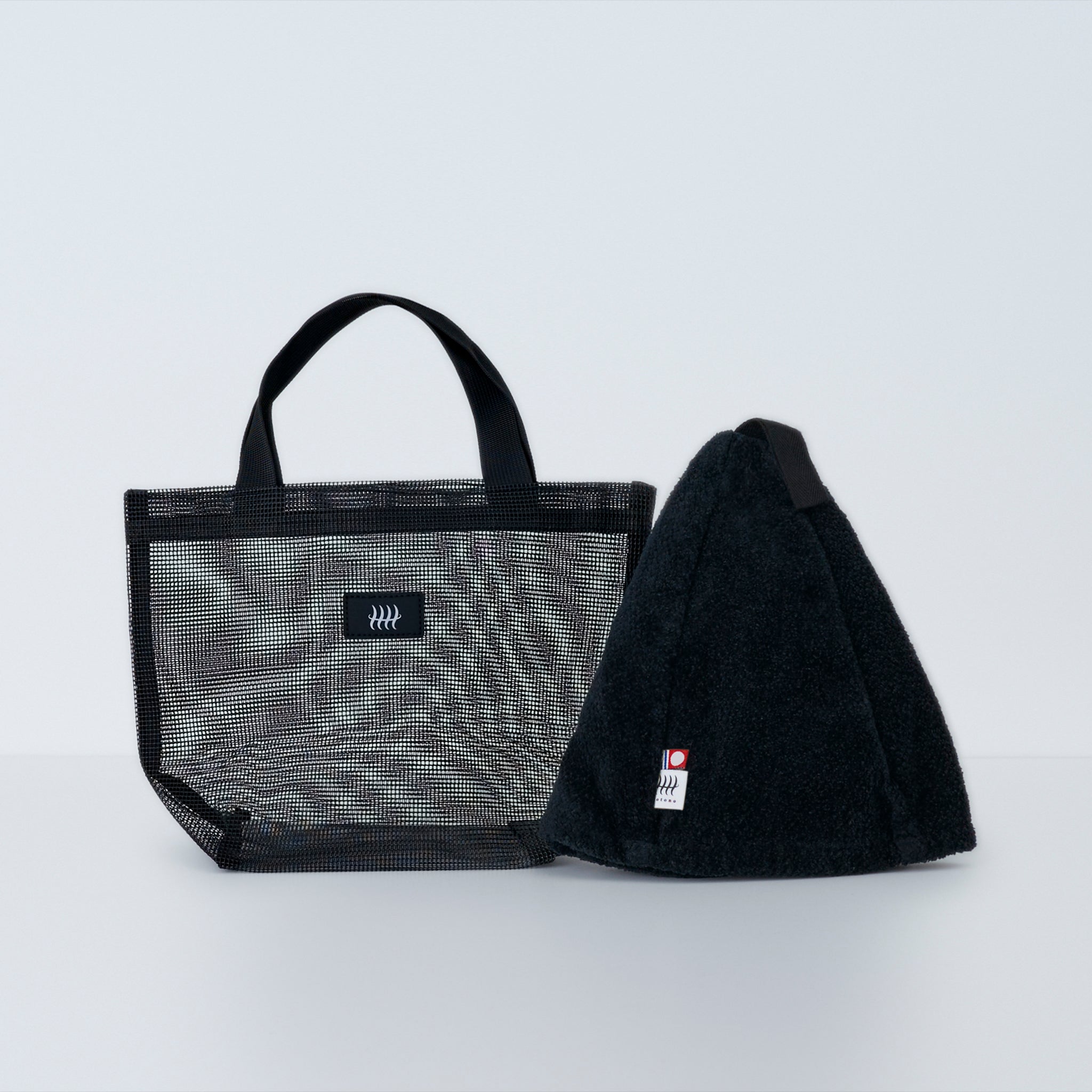 サウナハット&ロゴバッグ セット 【ブラック&ブラック】