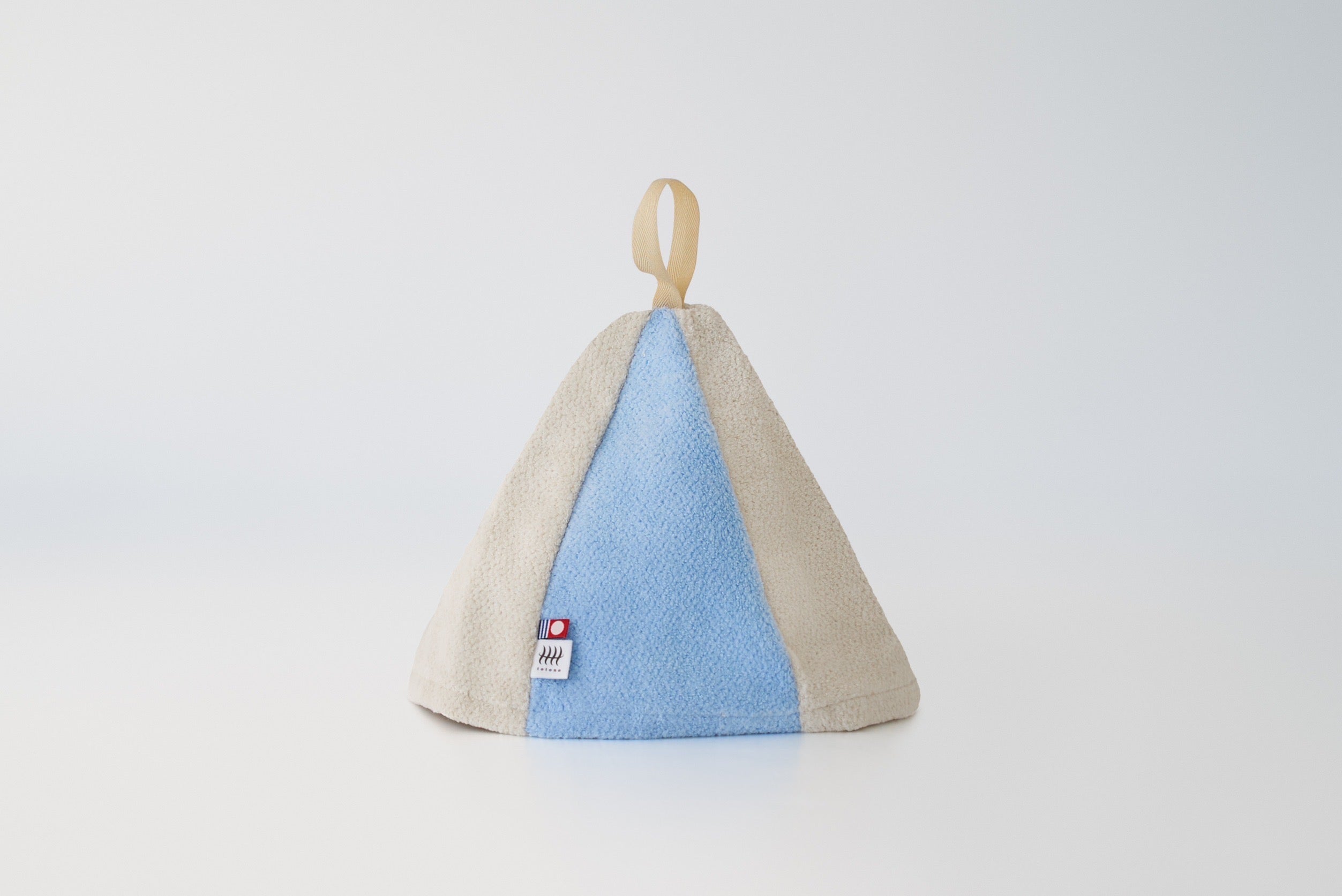 サウナハット ホワイト&ブルー【厳選今治タオル】